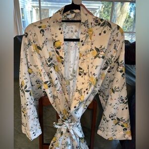Monique Lhuillier for Pottery Barn Lemon Floral Robe | M/L